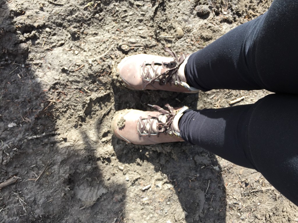 My very muddy hikers.