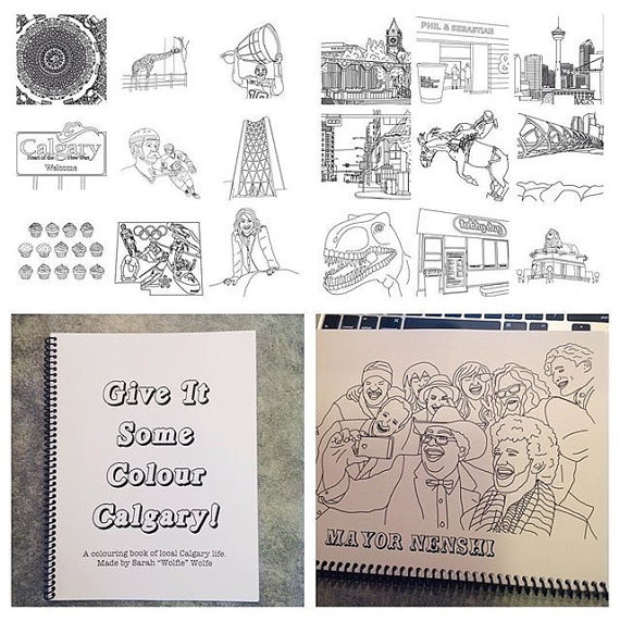 Calgary adult colouring book