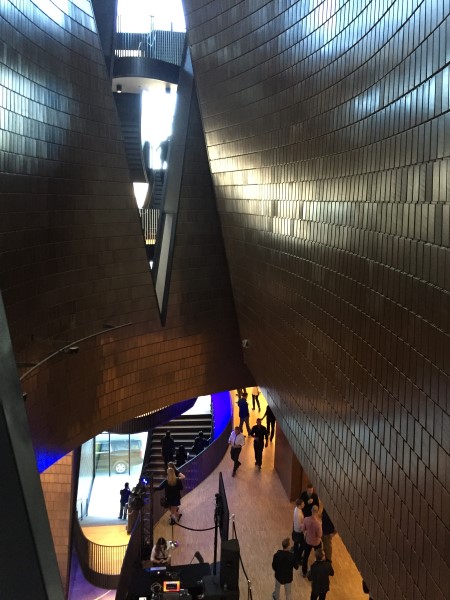 Looking down into lobby Studio Bell