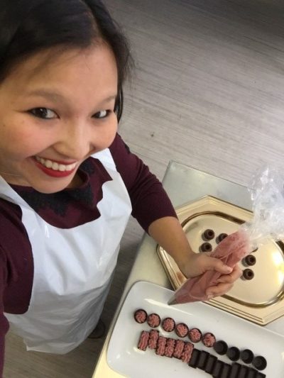 Making chocolates at Bernard Callebaut