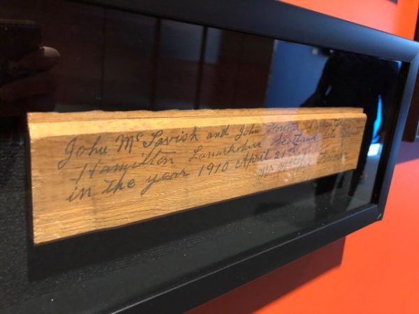 Construction artifact from 1912 found in Studio Bell