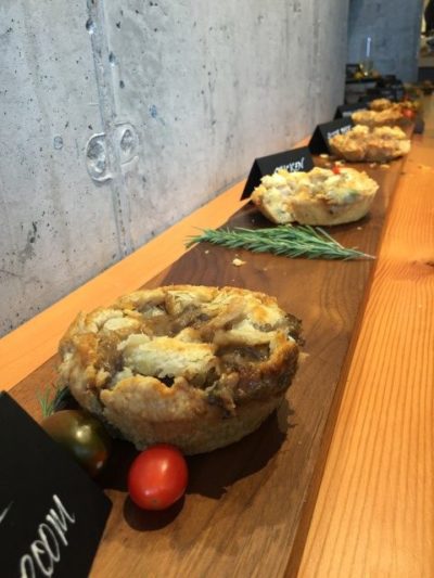 Savoury pies at Pie Junkie bakery