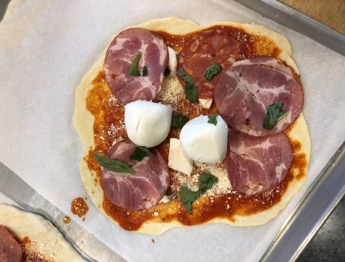 Handmade pizza dough at Sauce Italian Kitchen