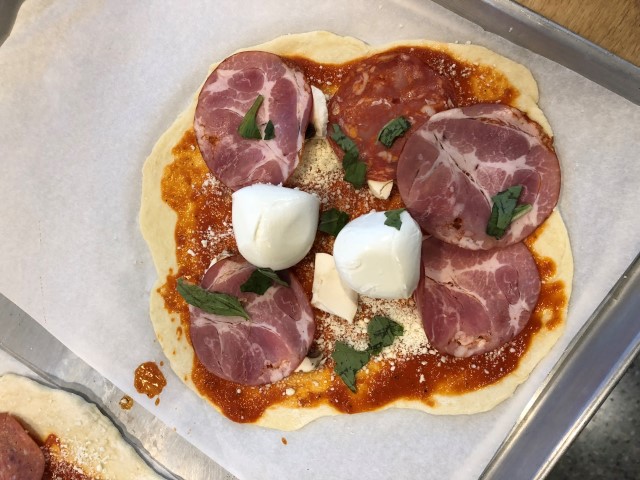 Handmade pizza dough at Sauce Italian Kitchen