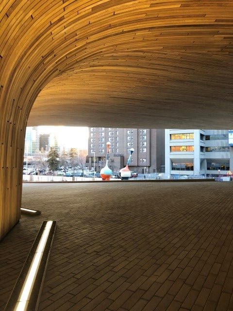 The Archway leading to the new Calgary library