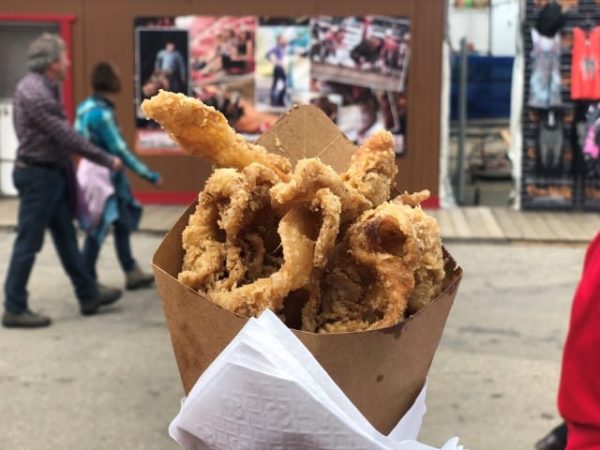 Deep fried chicken skins at the Stampede grounds.