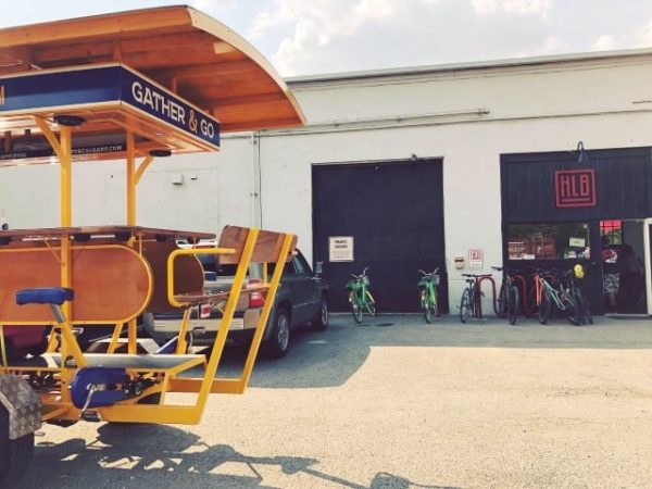 Pedal Pub at local brewery Highline Brewing