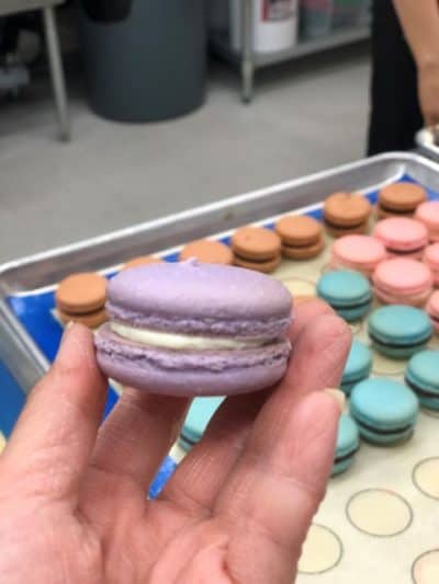 Making macarons at Ollia Macarons.