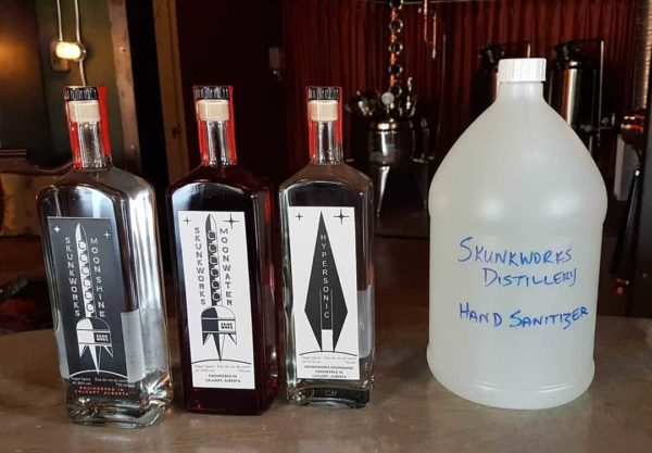 Skunkworks Distillery hand sanitizer