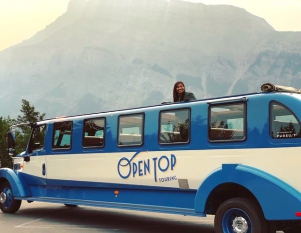 The beautiful Open Top Touring vehicle brings an open roof driving experience to Banff.