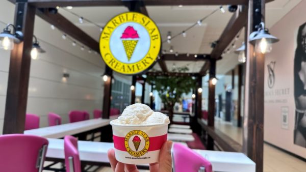 Marble Slab ice cream scoop